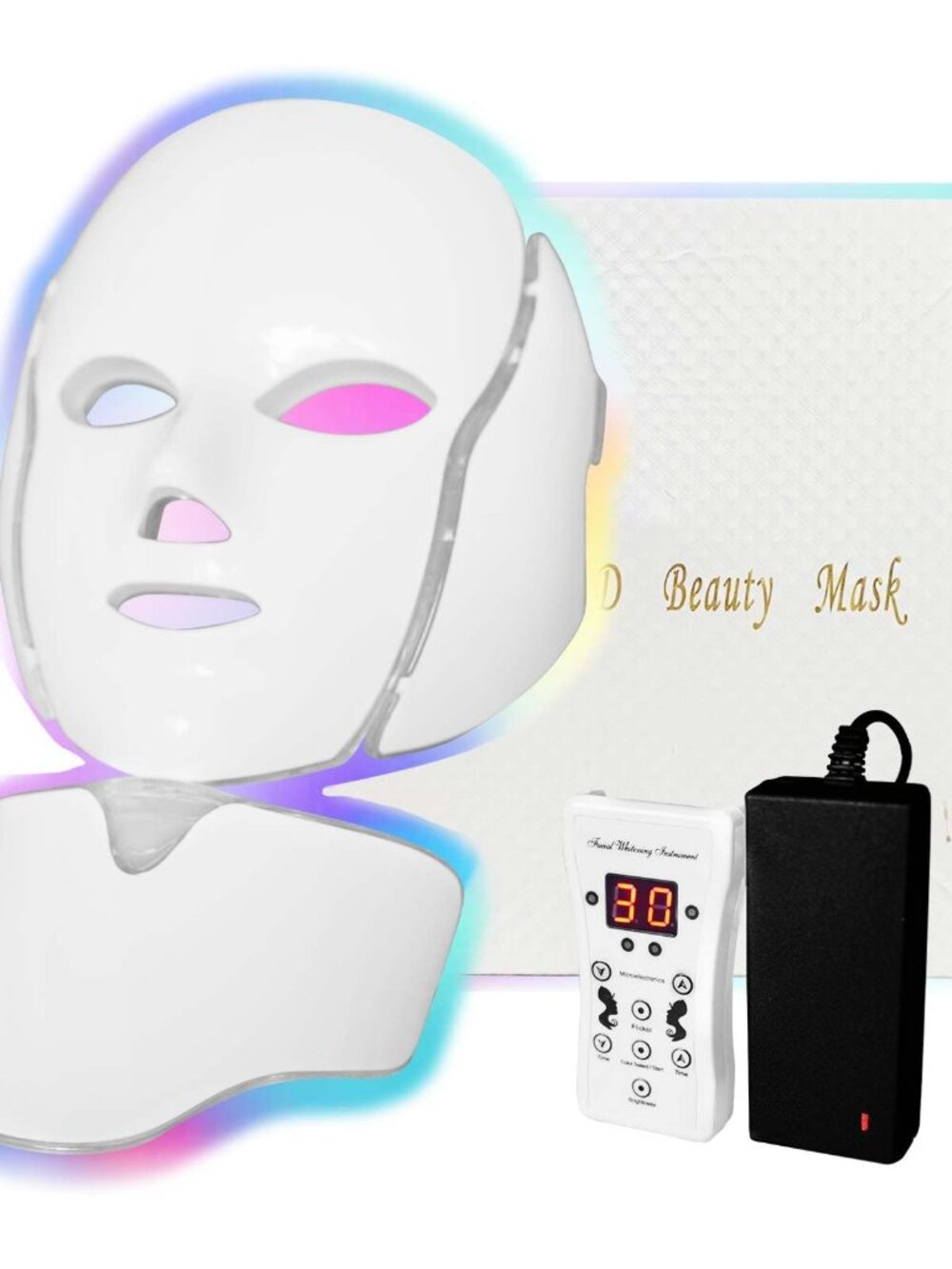 NEW Mask 7 Colors LED Face with Wrinkle Reduction Adjustable